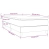 Boxspringbett mit Matratze Hellgrau 90x200 cm Stoff