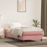 Boxspringbett mit Matratze Rosa 100x200 cm Samt