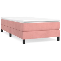 Boxspringbett mit Matratze Rosa 100x200 cm Samt