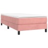 Boxspringbett mit Matratze Rosa 100x200 cm Samt