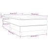 Boxspringbett mit Matratze Schwarz 90x190 cm Stoff