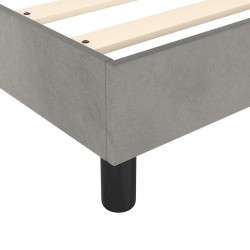 Boxspringbett mit Matratze Hellgrau 90x190 cm Samt