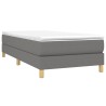 Boxspringbett mit Matratze Dunkelgrau 80x200 cm Stoff