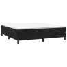 Boxspringbett mit Matratze Schwarz 160x200 cm Samt