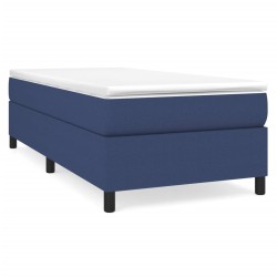 Boxspringbett mit Matratze Blau 80x200 cm Stoff