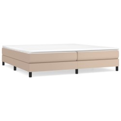 Boxspringbett Matratze Cappuccino-Braun 200x200cm Kunstleder