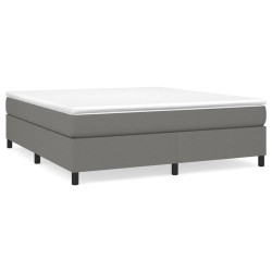 Boxspringbett mit Matratze Dunkelgrau 160x200 cm Stoff