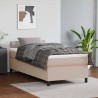 Boxspringbett mit Matratze Cappuccino-Braun 80x200cm Kunstleder