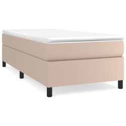 Boxspringbett mit Matratze Cappuccino-Braun 80x200cm Kunstleder