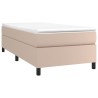 Boxspringbett mit Matratze Cappuccino-Braun 80x200cm Kunstleder