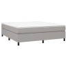 Boxspringbett mit Matratze Hellgrau 180x200 cm Stoff