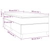 Boxspringbett mit Matratze Dunkelgrau 90x190 cm Samt