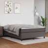 Boxspringbett mit Matratze Grau 140x200 cm Kunstleder