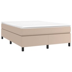 Boxspringbett Matratze Cappuccino-Braun 160x200 cm Kunstleder