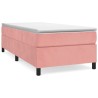 Boxspringbett mit Matratze Rosa 80x200 cm Samt