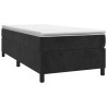 Boxspringbett mit Matratze Schwarz 100x200 cm Samt