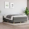 Boxspringbett mit Matratze Dunkelgrau 140x200 cm Stoff