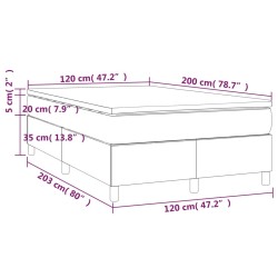 Boxspringbett mit Matratze Dunkelbraun 120x200 cm Stoff