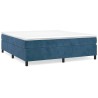 Boxspringbett mit Matratze Dunkelblau 200x200 cm Samt