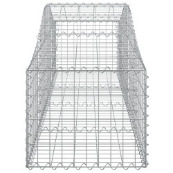 Gabionen mit Hochbogen 3 Stk. 200x50x40/60 cm Verzinktes Eisen