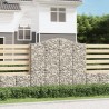 Gabionen mit Hochbogen 4 Stk. 200x50x180/200cm Verzinktes Eisen