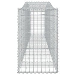 Gabionen mit Hochbogen 15 Stk. 400x50x80/100cm Verzinktes Eisen