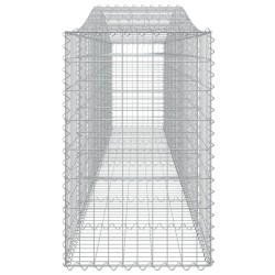 Gabionen mit Hochbogen 9 Stk. 400x50x80/100cm Verzinktes Eisen