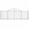 Gabionen mit Hochbogen 9 Stk. 200x30x60/80 cm Verzinktes Eisen