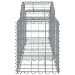 Gabionen mit Hochbogen 50 Stk. 200x50x60/80 cm Verzinktes Eisen