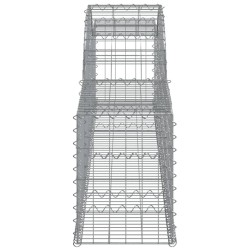 Gabionen mit Hochbogen 10 Stk. 300x30x40/60 cm Verzinktes Eisen