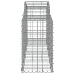 Gabionen mit Hochbogen 7 Stk. 300x50x80/100 cm Verzinktes Eisen