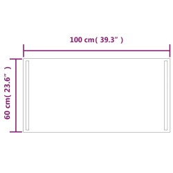 LED-Badspiegel 60x100 cm