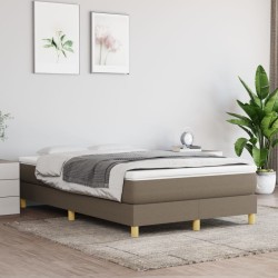 Boxspringbett mit Matratze Taupe 120x200 cm Stoff