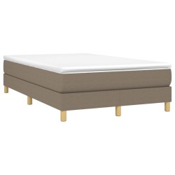 Boxspringbett mit Matratze Taupe 120x200 cm Stoff