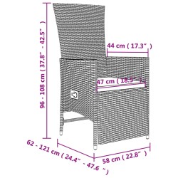 5-tlg. Garten-Essgruppe mit Kissen Beige Poly Rattan