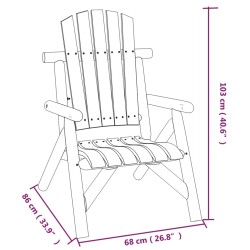 4-tlg. Garten-Lounge-Set Massivholz Fichte