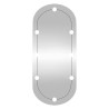 Wandspiegel mit LED-Leuchten 40x90 cm Glas Oval