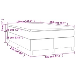 Boxspringbett mit Matratze Hellgrau 120x200 cm Stoff