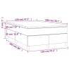 Boxspringbett mit Matratze Hellgrau 120x200 cm Stoff