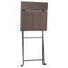 Bistrostühle 6 Stk. Klappbar Braun Poly Rattan und Stahl