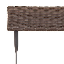 Bistrostühle 6 Stk. Klappbar Braun Poly Rattan und Stahl