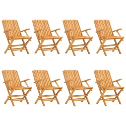 Gartenstühle 8 Stk. Klappbar 61x67x90 cm Massivholz Teak