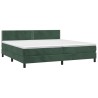 Boxspringbett mit Matratze Dunkelgrün 200x200 cm Samt