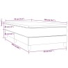 Boxspringbett mit Matratze Blau 90x200 cm Stoff