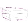 Boxspringbett mit Matratze Rosa 140x200 cm Samt