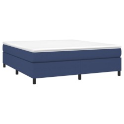 Boxspringbett mit Matratze Blau 180x200 cm Stoff