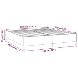 Boxspringbett mit Matratze Blau 180x200 cm Stoff