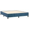 Boxspringbett mit Matratze & LED Dunkelblau 180x200 cm Samt