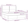 Boxspringbett mit Matratze & LED Dunkelgrau 160x200 cm Samt