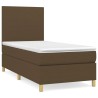 Boxspringbett mit Matratze Dunkelbraun 100x200 cm Stoff